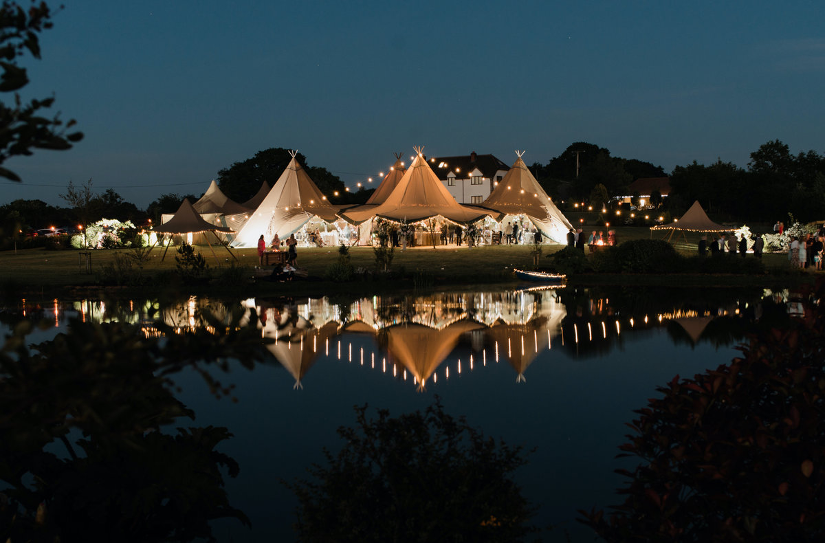 tipis at night